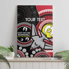 Custom AFL Essendon NAIDOC Week Canvas Wall Art Keep The Fire Burning Indigenous Art