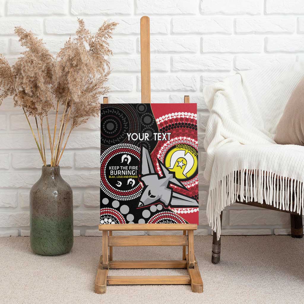 Custom AFL Essendon NAIDOC Week Canvas Wall Art Keep The Fire Burning Indigenous Art