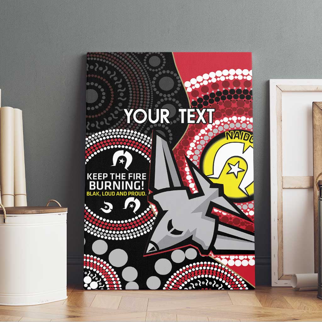 Custom AFL Essendon NAIDOC Week Canvas Wall Art Keep The Fire Burning Indigenous Art