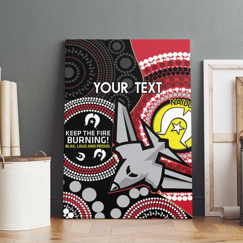 Custom AFL Essendon NAIDOC Week Canvas Wall Art Keep The Fire Burning Indigenous Art