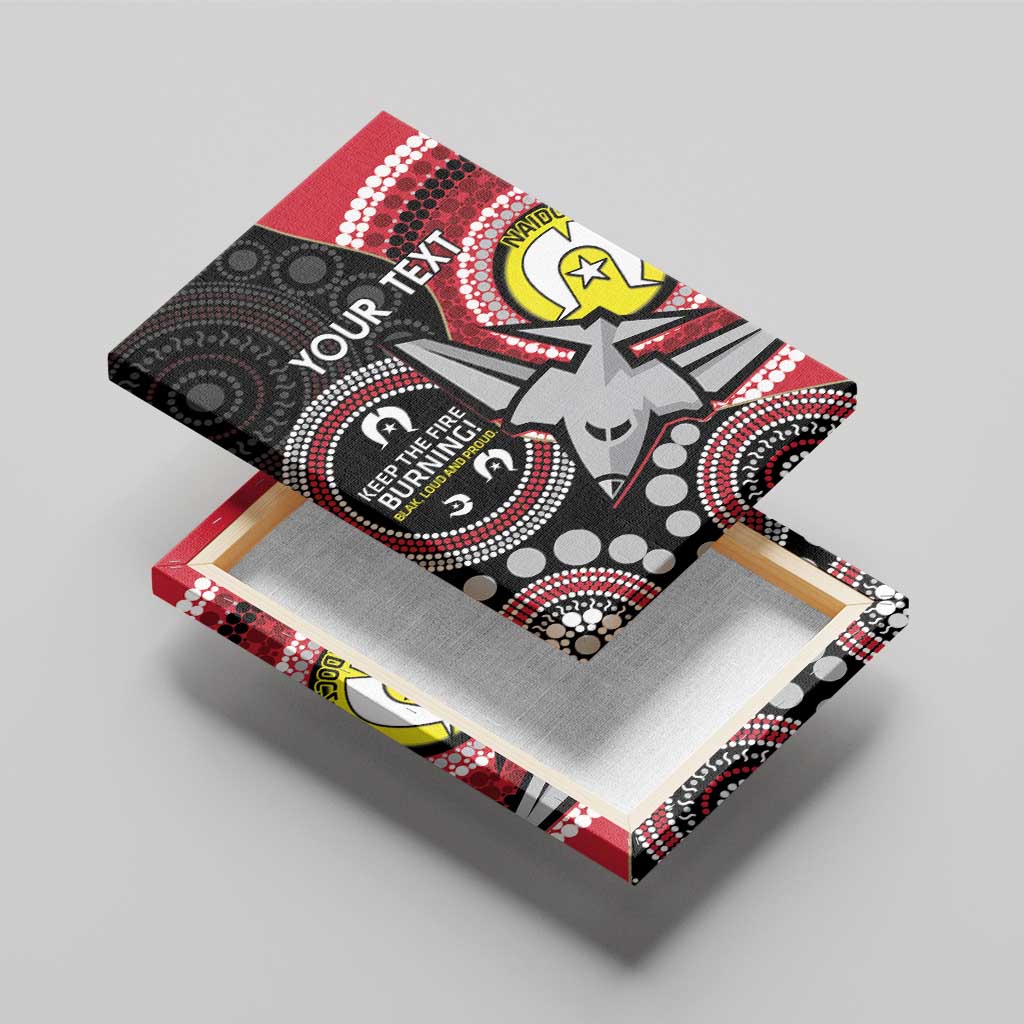 Custom AFL Essendon NAIDOC Week Canvas Wall Art Keep The Fire Burning Indigenous Art