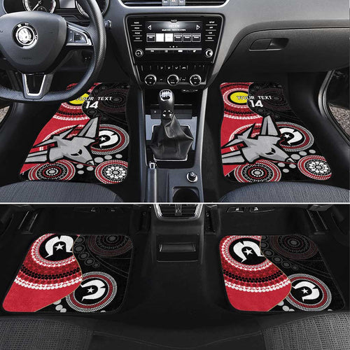 Custom AFL Essendon NAIDOC Week Car Mats Keep The Fire Burning Indigenous Art