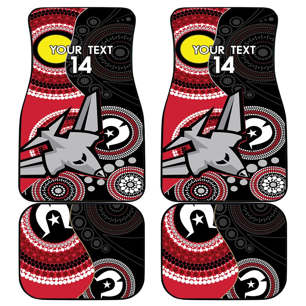 Custom AFL Essendon NAIDOC Week Car Mats Keep The Fire Burning Indigenous Art