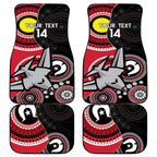 Custom AFL Essendon NAIDOC Week Car Mats Keep The Fire Burning Indigenous Art