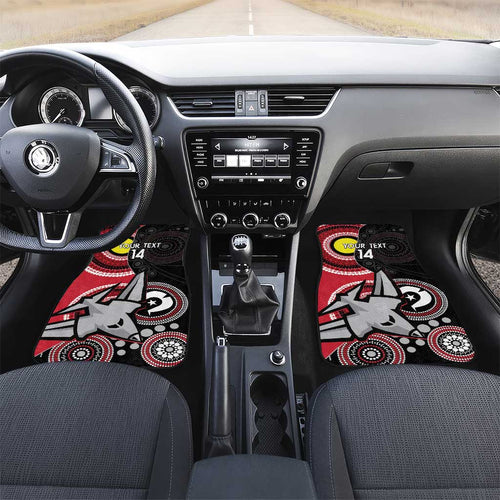 Custom AFL Essendon NAIDOC Week Car Mats Keep The Fire Burning Indigenous Art