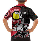 Custom AFL Essendon NAIDOC Week Family Matching Mermaid Dress and Hawaiian Shirt Keep The Fire Burning Indigenous Art