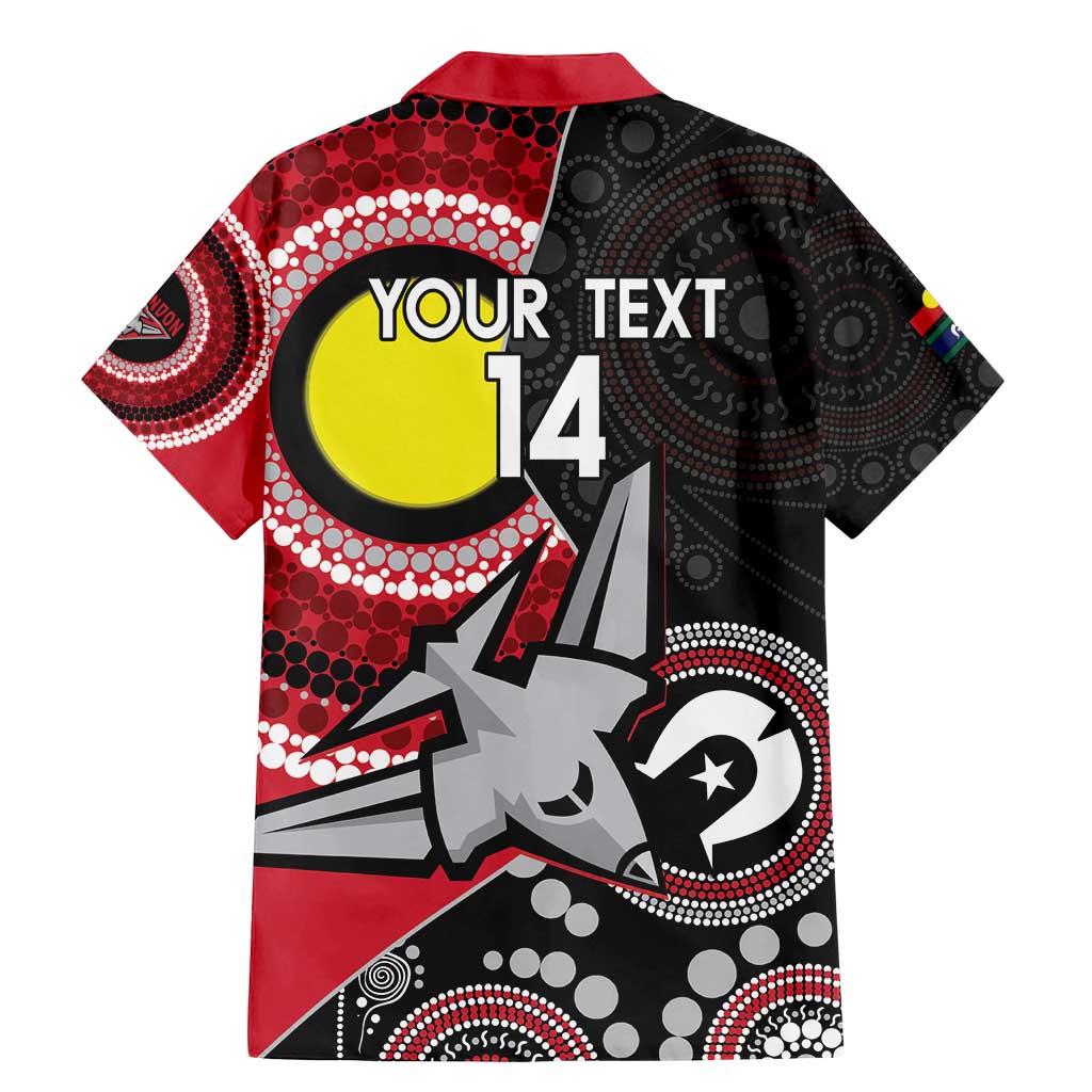 Custom AFL Essendon NAIDOC Week Family Matching Mermaid Dress and Hawaiian Shirt Keep The Fire Burning Indigenous Art