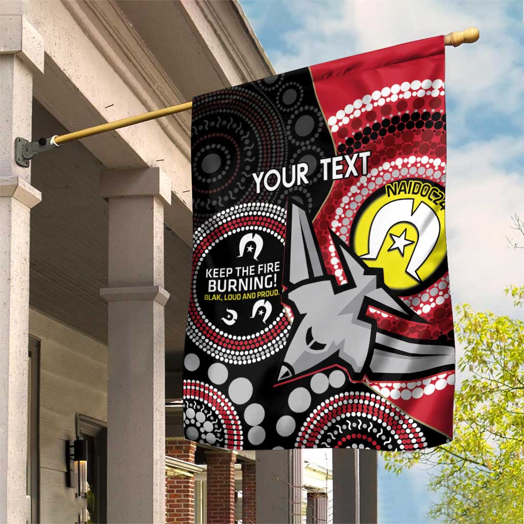 Custom AFL Essendon NAIDOC Week Garden Flag Keep The Fire Burning Indigenous Art