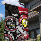 Custom AFL Essendon NAIDOC Week Garden Flag Keep The Fire Burning Indigenous Art