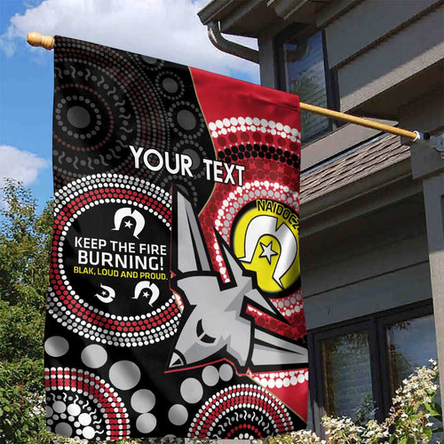 Custom AFL Essendon NAIDOC Week Garden Flag Keep The Fire Burning Indigenous Art