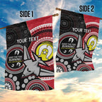 Custom AFL Essendon NAIDOC Week Garden Flag Keep The Fire Burning Indigenous Art