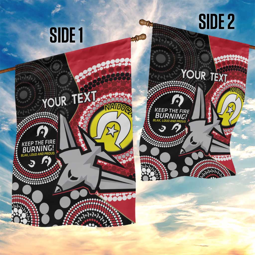 Custom AFL Essendon NAIDOC Week Garden Flag Keep The Fire Burning Indigenous Art