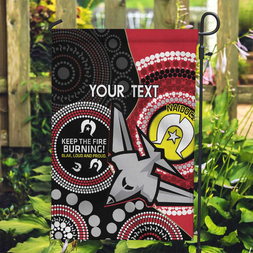 Custom AFL Essendon NAIDOC Week Garden Flag Keep The Fire Burning Indigenous Art
