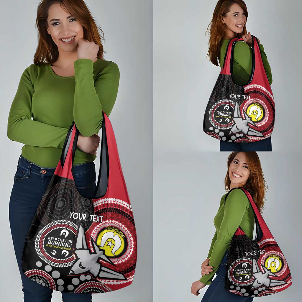 Custom AFL Essendon NAIDOC Week Grocery Bag Keep The Fire Burning Indigenous Art