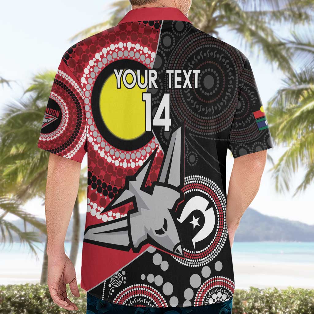 Custom AFL Essendon NAIDOC Week Hawaiian Shirt Keep The Fire Burning Indigenous Art