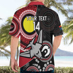 Custom AFL Essendon NAIDOC Week Hawaiian Shirt Keep The Fire Burning Indigenous Art