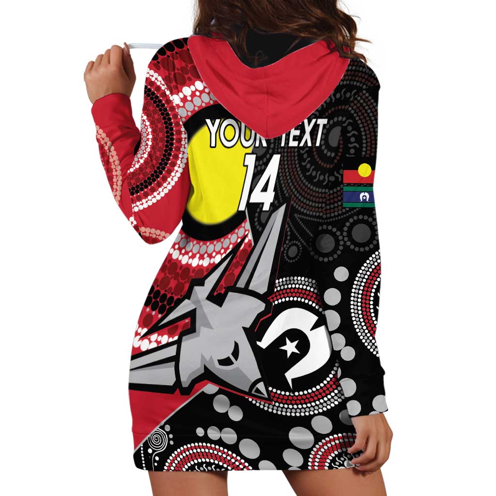 Custom AFL Essendon NAIDOC Week Hoodie Dress Keep The Fire Burning Indigenous Art