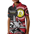 Custom AFL Essendon NAIDOC Week Kid Polo Shirt Keep The Fire Burning Indigenous Art