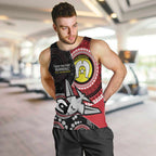 Custom AFL Essendon NAIDOC Week Men Tank Top Keep The Fire Burning Indigenous Art