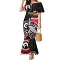 Custom AFL Essendon NAIDOC Week Mermaid Dress Keep The Fire Burning Indigenous Art