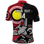 Custom AFL Essendon NAIDOC Week Polo Shirt Keep The Fire Burning Indigenous Art