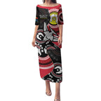 Custom AFL Essendon NAIDOC Week Puletasi Keep The Fire Burning Indigenous Art