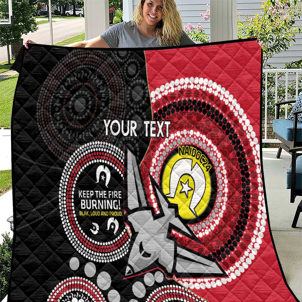 Custom AFL Essendon NAIDOC Week Quilt Keep The Fire Burning Indigenous Art