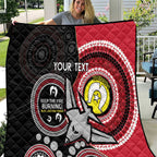 Custom AFL Essendon NAIDOC Week Quilt Keep The Fire Burning Indigenous Art