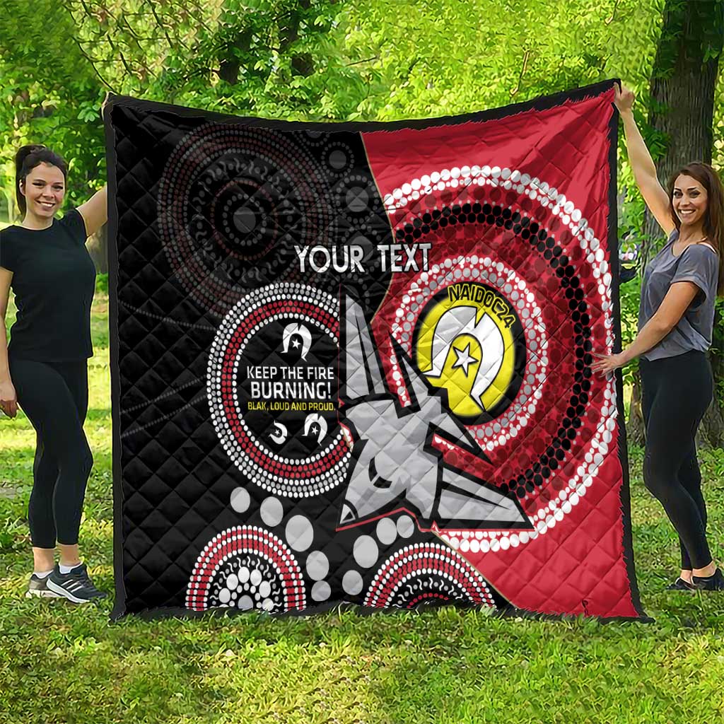 Custom AFL Essendon NAIDOC Week Quilt Keep The Fire Burning Indigenous Art