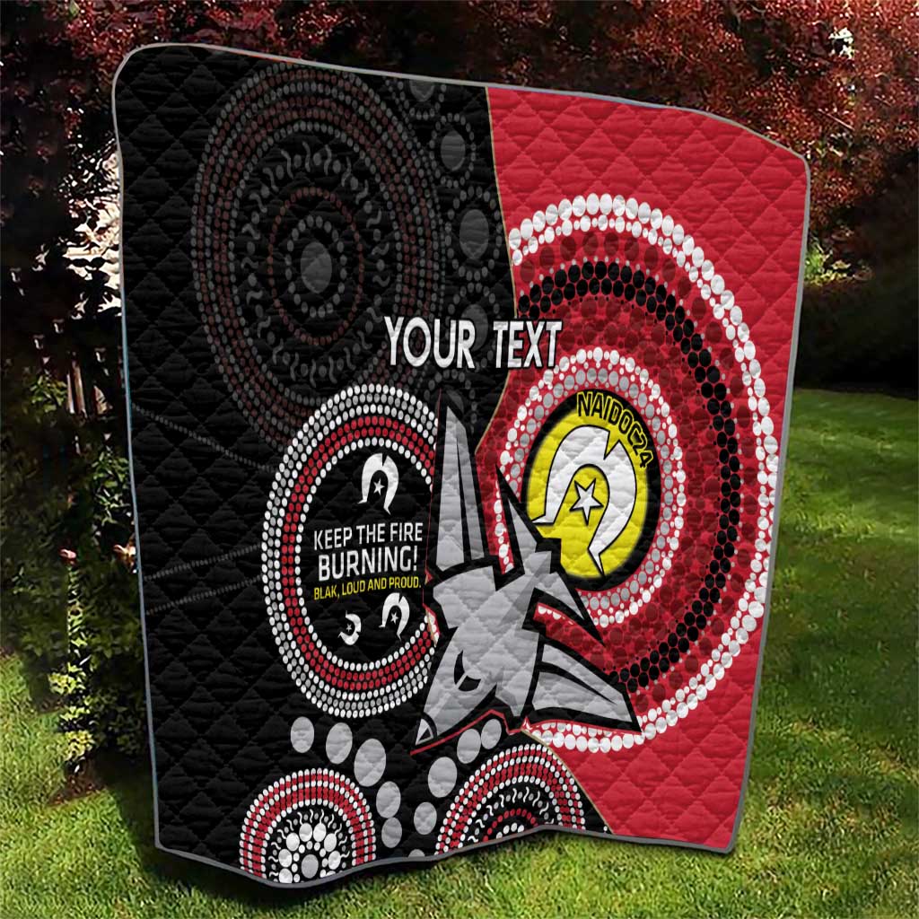 Custom AFL Essendon NAIDOC Week Quilt Keep The Fire Burning Indigenous Art
