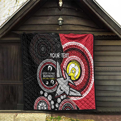 Custom AFL Essendon NAIDOC Week Quilt Keep The Fire Burning Indigenous Art