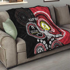 Custom AFL Essendon NAIDOC Week Quilt Keep The Fire Burning Indigenous Art
