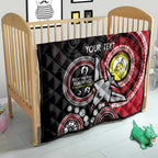 Custom AFL Essendon NAIDOC Week Quilt Keep The Fire Burning Indigenous Art