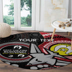 Custom AFL Essendon NAIDOC Week Round Carpet Keep The Fire Burning Indigenous Art