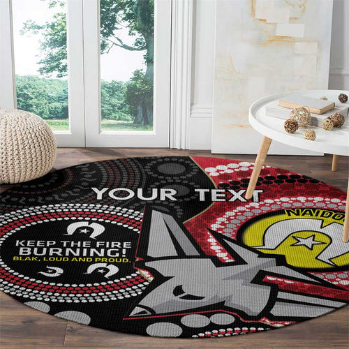 Custom AFL Essendon NAIDOC Week Round Carpet Keep The Fire Burning Indigenous Art