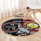 Custom AFL Essendon NAIDOC Week Round Carpet Keep The Fire Burning Indigenous Art