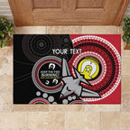 Custom AFL Essendon NAIDOC Week Rubber Doormat Keep The Fire Burning Indigenous Art