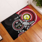 Custom AFL Essendon NAIDOC Week Rubber Doormat Keep The Fire Burning Indigenous Art