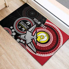 Custom AFL Essendon NAIDOC Week Rubber Doormat Keep The Fire Burning Indigenous Art