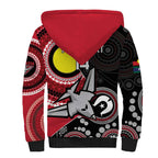 Custom AFL Essendon NAIDOC Week Sherpa Hoodie Keep The Fire Burning Indigenous Art