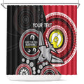 Custom AFL Essendon NAIDOC Week Shower Curtain Keep The Fire Burning Indigenous Art