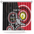 Custom AFL Essendon NAIDOC Week Shower Curtain Keep The Fire Burning Indigenous Art