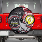 Custom AFL Essendon NAIDOC Week Spare Tire Cover Keep The Fire Burning Indigenous Art