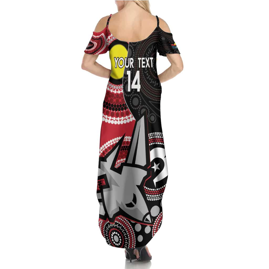 Custom AFL Essendon NAIDOC Week Summer Maxi Dress Keep The Fire Burning Indigenous Art
