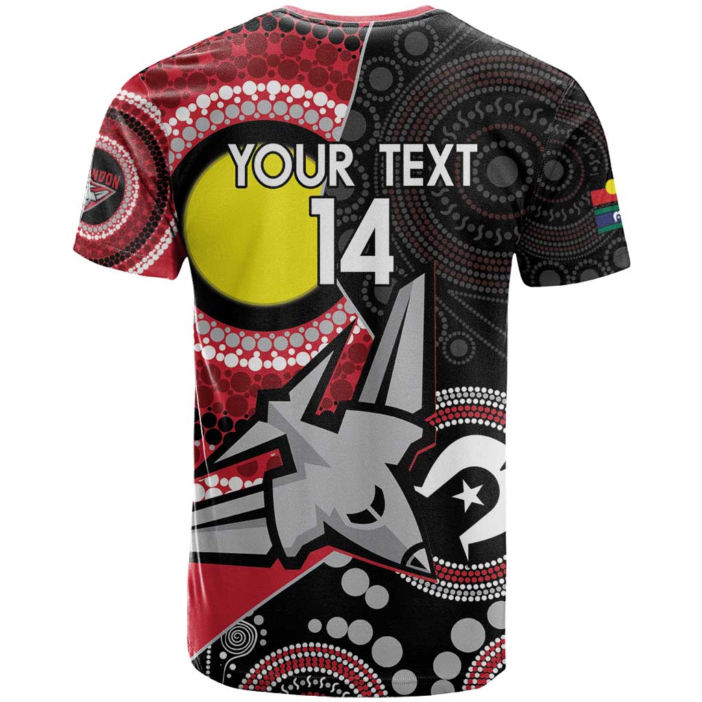 Custom AFL Essendon NAIDOC Week T Shirt Keep The Fire Burning Indigenous Art