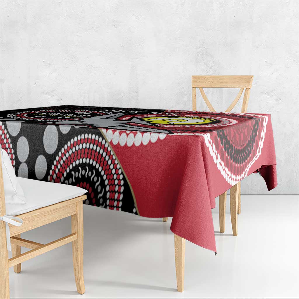 Custom AFL Essendon NAIDOC Week Tablecloth Keep The Fire Burning Indigenous Art