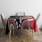 Custom AFL Essendon NAIDOC Week Tablecloth Keep The Fire Burning Indigenous Art