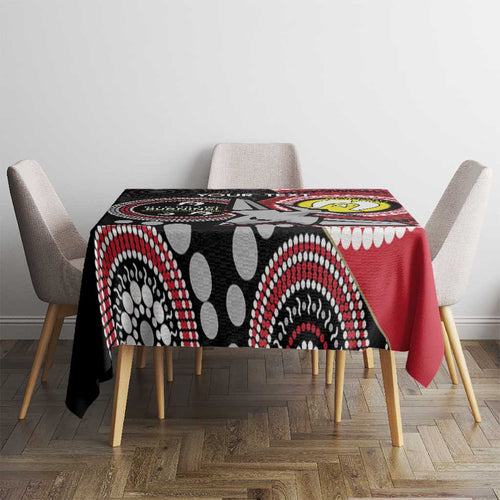 Custom AFL Essendon NAIDOC Week Tablecloth Keep The Fire Burning Indigenous Art