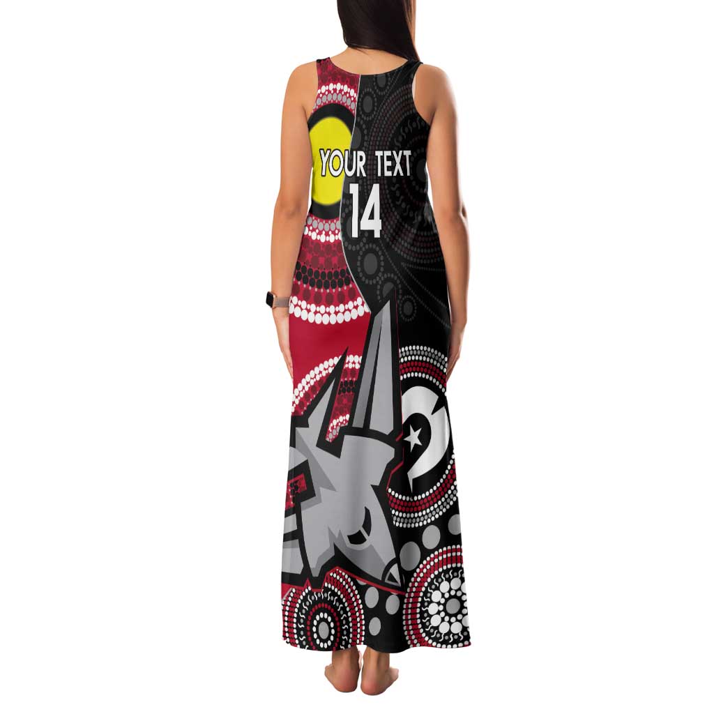 Custom AFL Essendon NAIDOC Week Tank Maxi Dress Keep The Fire Burning Indigenous Art