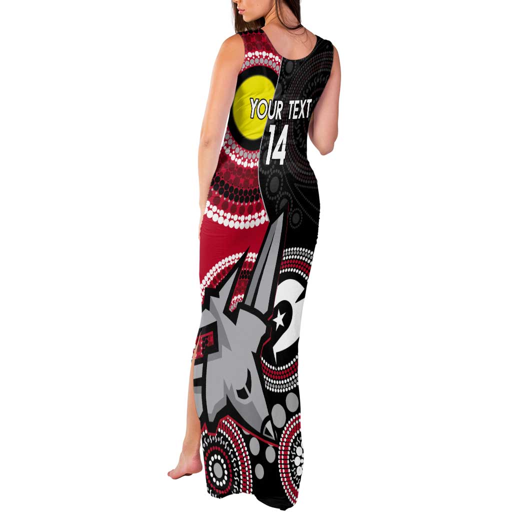 Custom AFL Essendon NAIDOC Week Tank Maxi Dress Keep The Fire Burning Indigenous Art